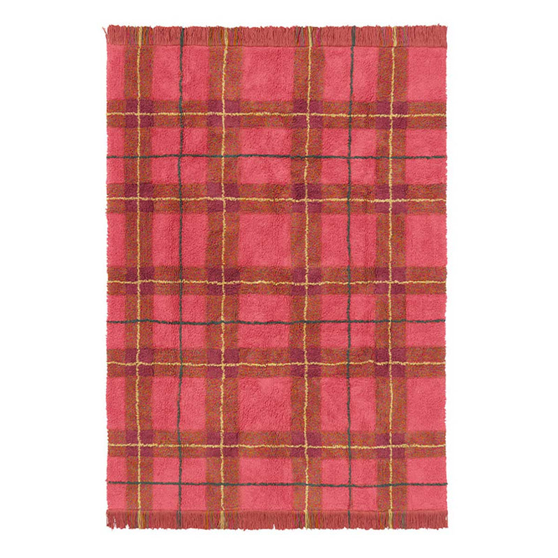 Tapete lavável Tartan Vintage Red S 90 x 120 cm