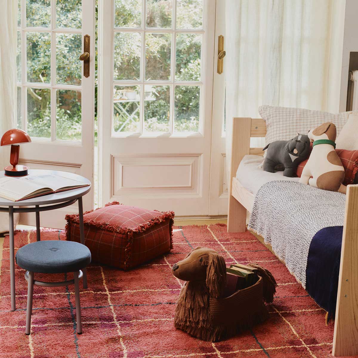 Tapete lavável Tartan Vintage Red M 140 x 190 cm