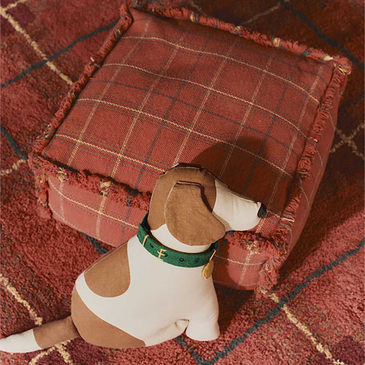 Tapete lavável Tartan Vintage Red M 140 x 190 cm