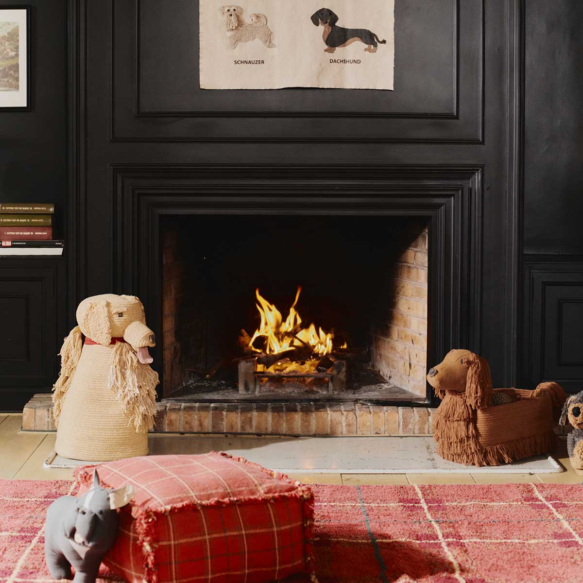 Tapete lavável Tartan Vintage Red M 140 x 190 cm