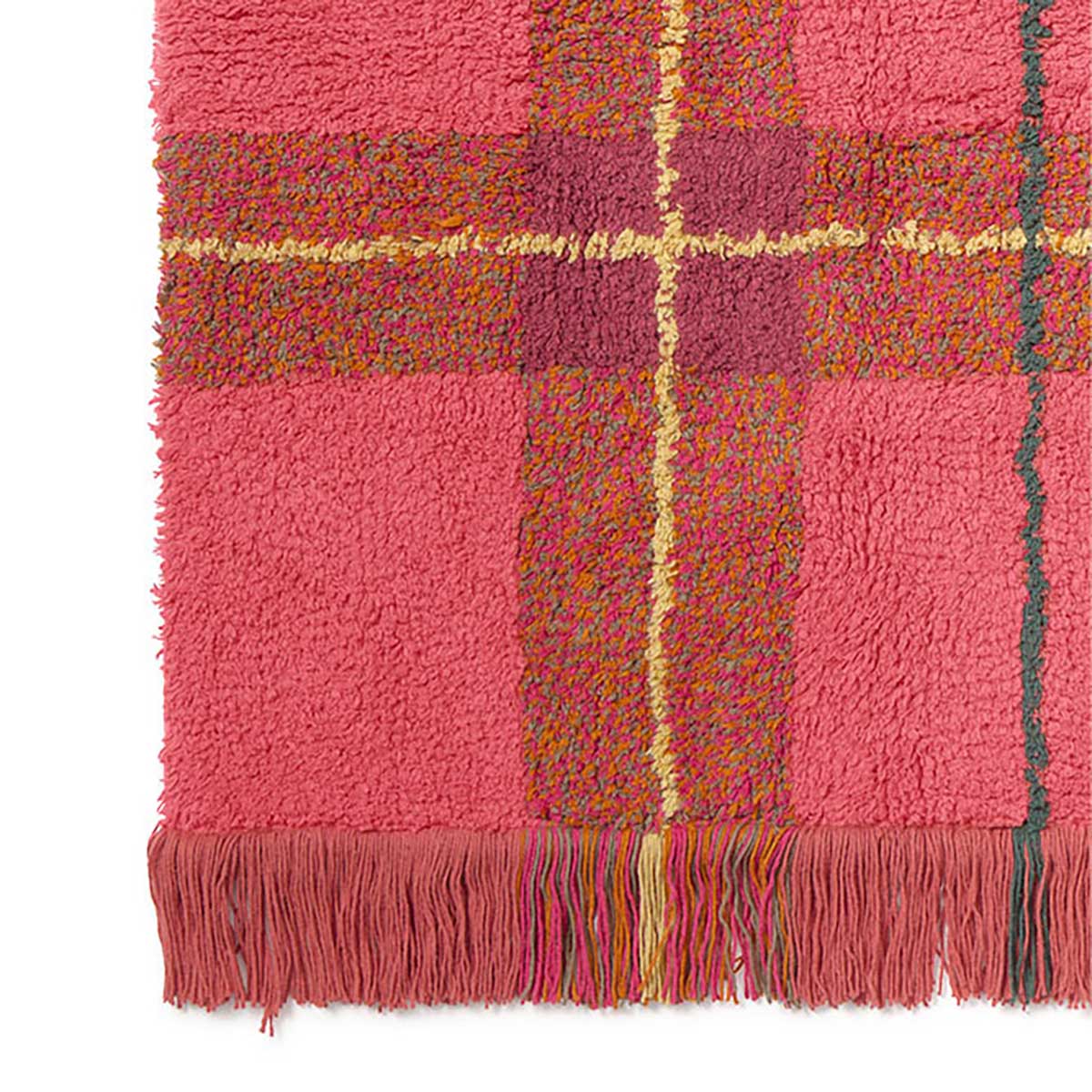 Tapete lavável Tartan Vintage Red S 90 x 120 cm
