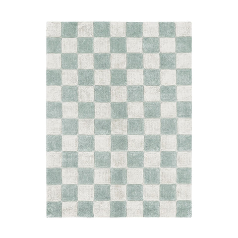 Tapete lavável Kitchen Tiles Azul Sálvia 120 x 160 cm