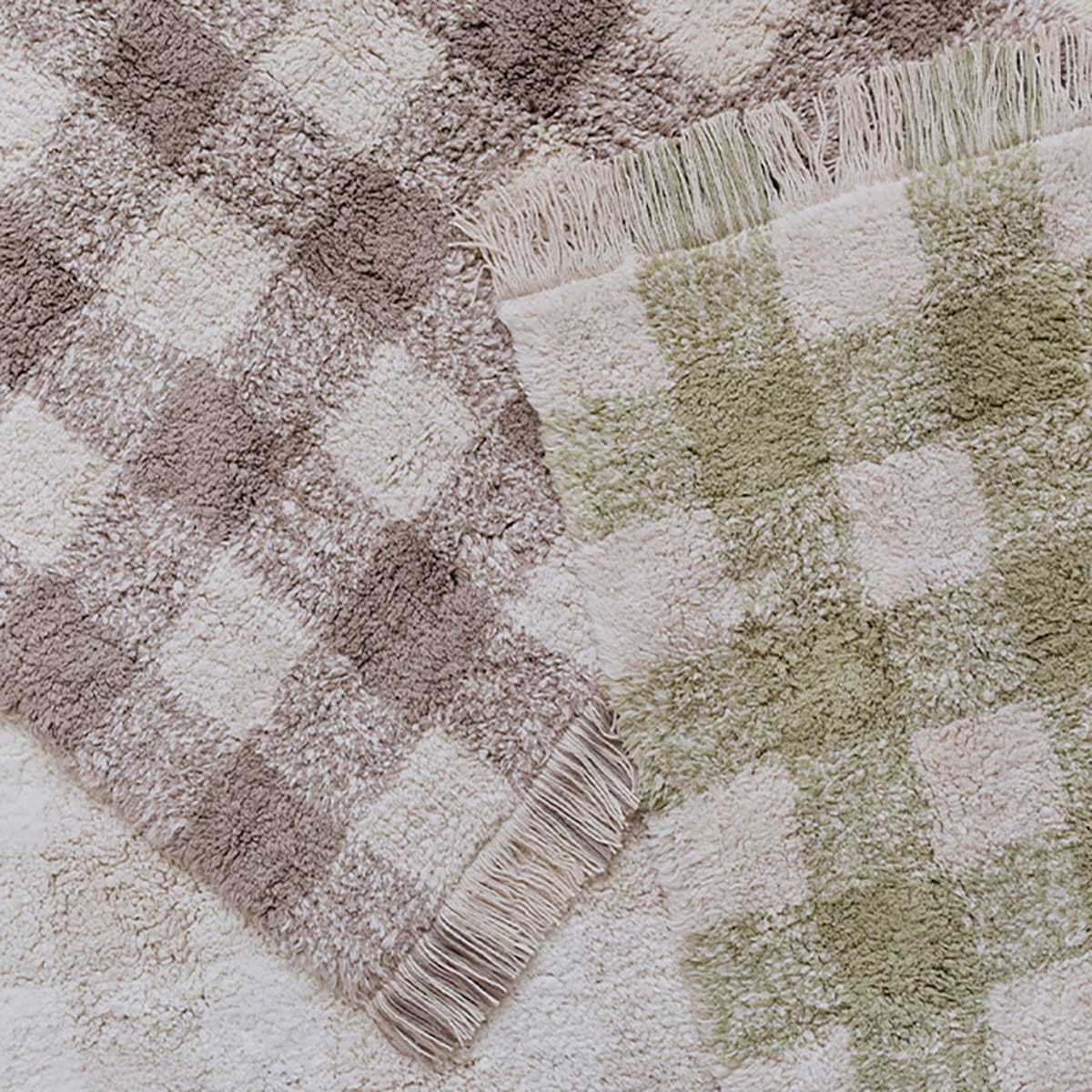 Tapete lavável Vichy Marron 90 x 120 cm