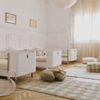 Tapete lavável Vichy Matcha 90 x 120 cm