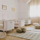 Tapete lavável Vichy Matcha 90 x 120 cm