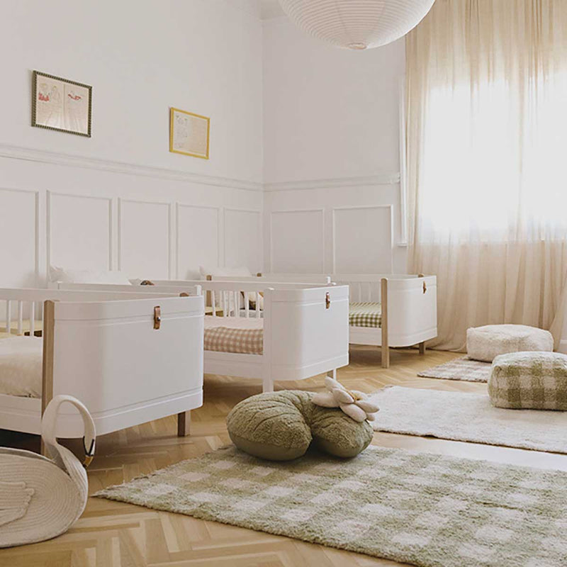 Tapete lavável Vichy Matcha 90 x 120 cm