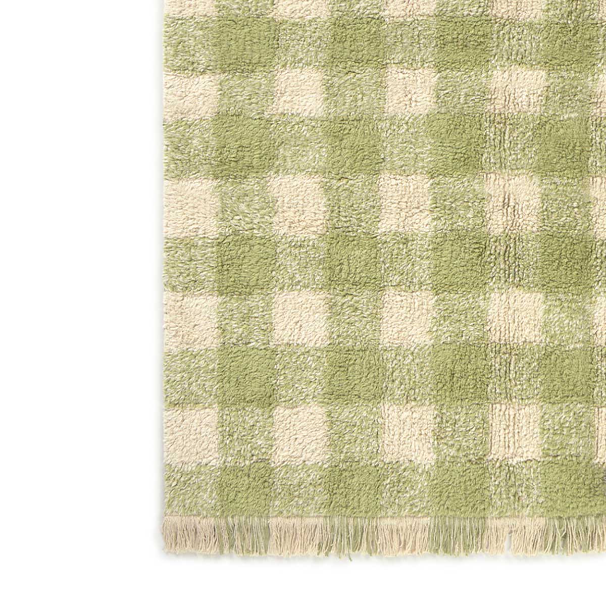 Tapete lavável Vichy Matcha 90 x 120 cm