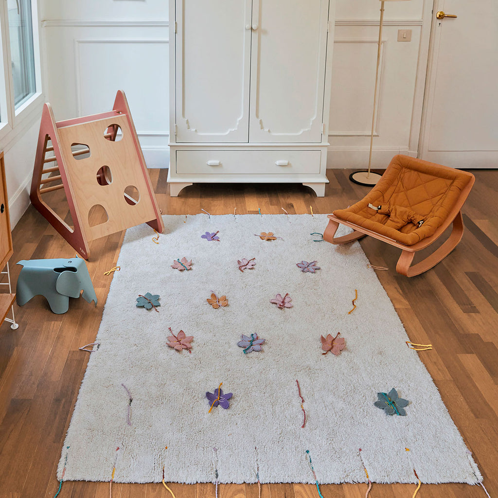 Tapete lavável interativo Wildflowers 120 x 160 cm