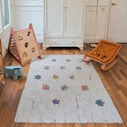 Tapete lavável interativo Wildflowers 120 x 160 cm