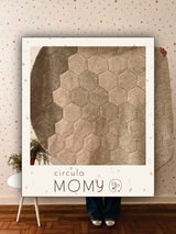 Tapete lavável Honeycomb Blue Sage Ø 140 cm Circula Momy
