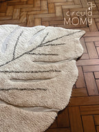 Tapete Lavável Monstera Natural 120 x 180 cm Circula Momy