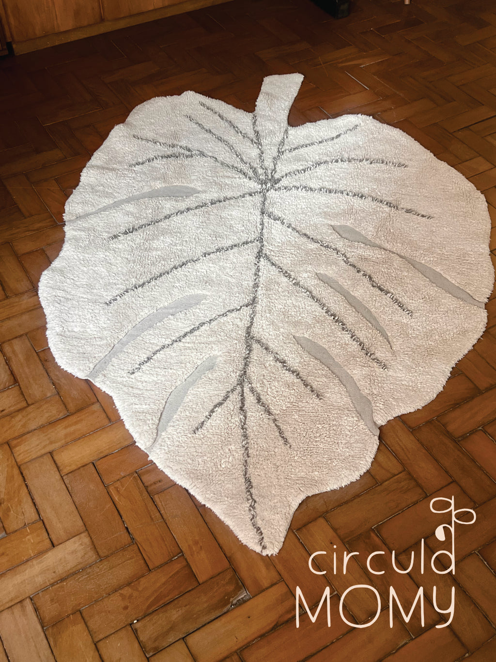 Tapete Lavável Monstera Natural 120 x 180 cm Circula Momy