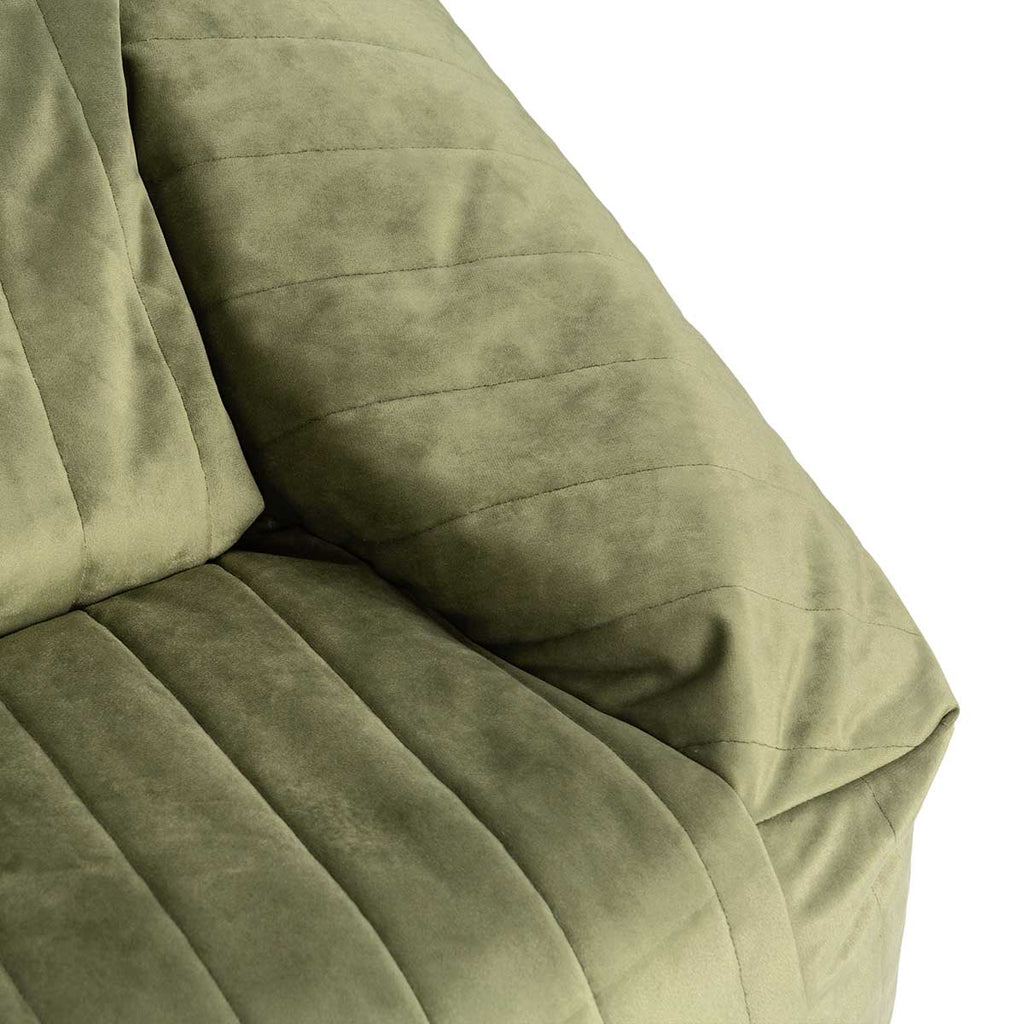 Puff beanbag Chelsea eco-velvet Olive Green 72 x 75 x 42 cm