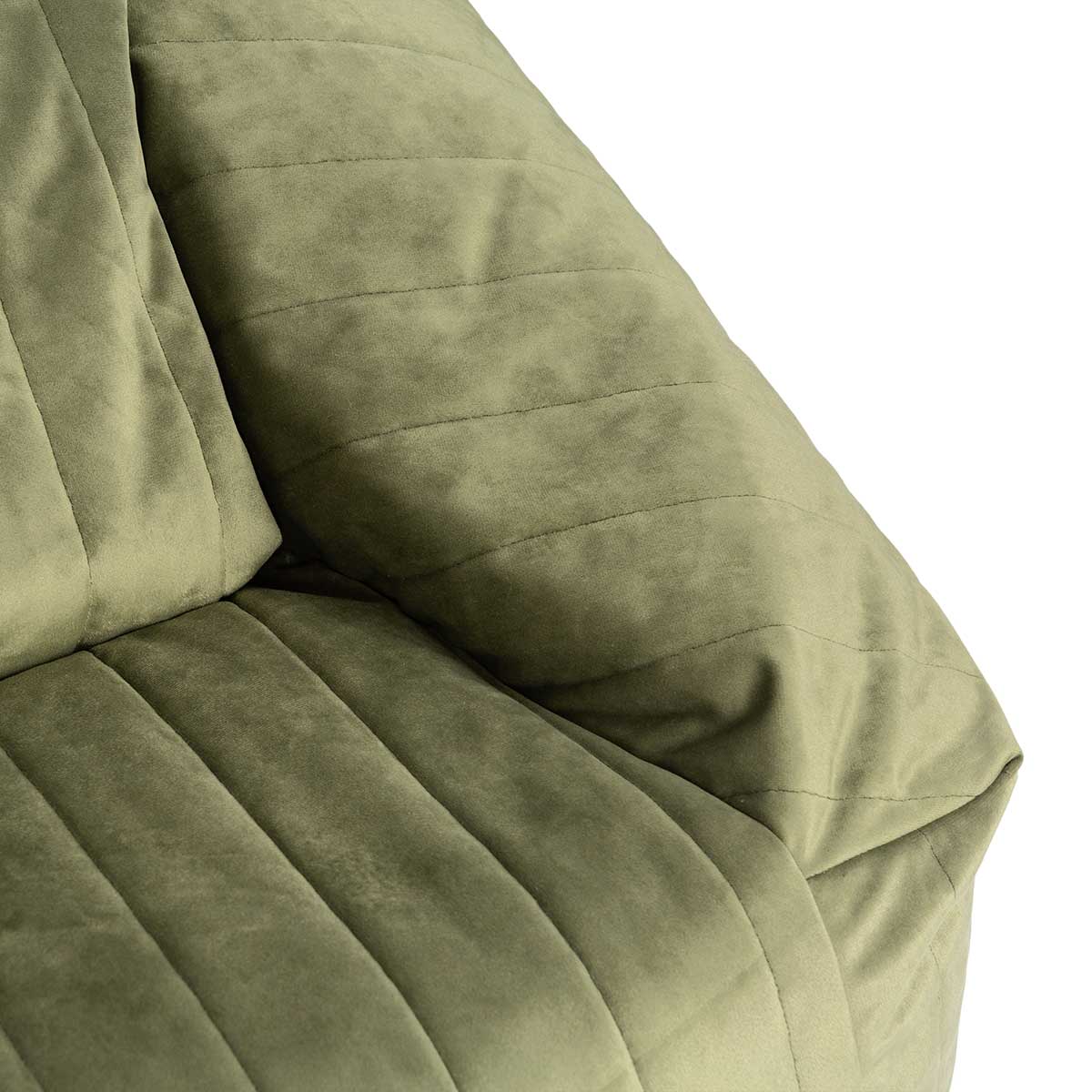Puff beanbag Chelsea eco-velvet Olive Green 72 x 75 x 42 cm