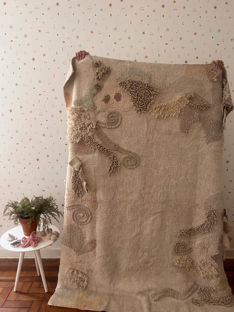Tapete lavável interativo  Seabed 140 x 200 cm Circula Momy