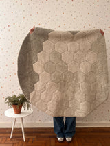 Tapete lavável Honeycomb Blue Sage Ø 140 cm Circula Momy