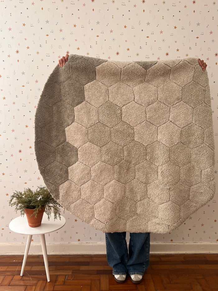 Tapete lavável Honeycomb Blue Sage Ø 140 cm Circula Momy