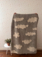 Tapete Lavável Nuvem Cinza 120 x 160 cm Circula Momy