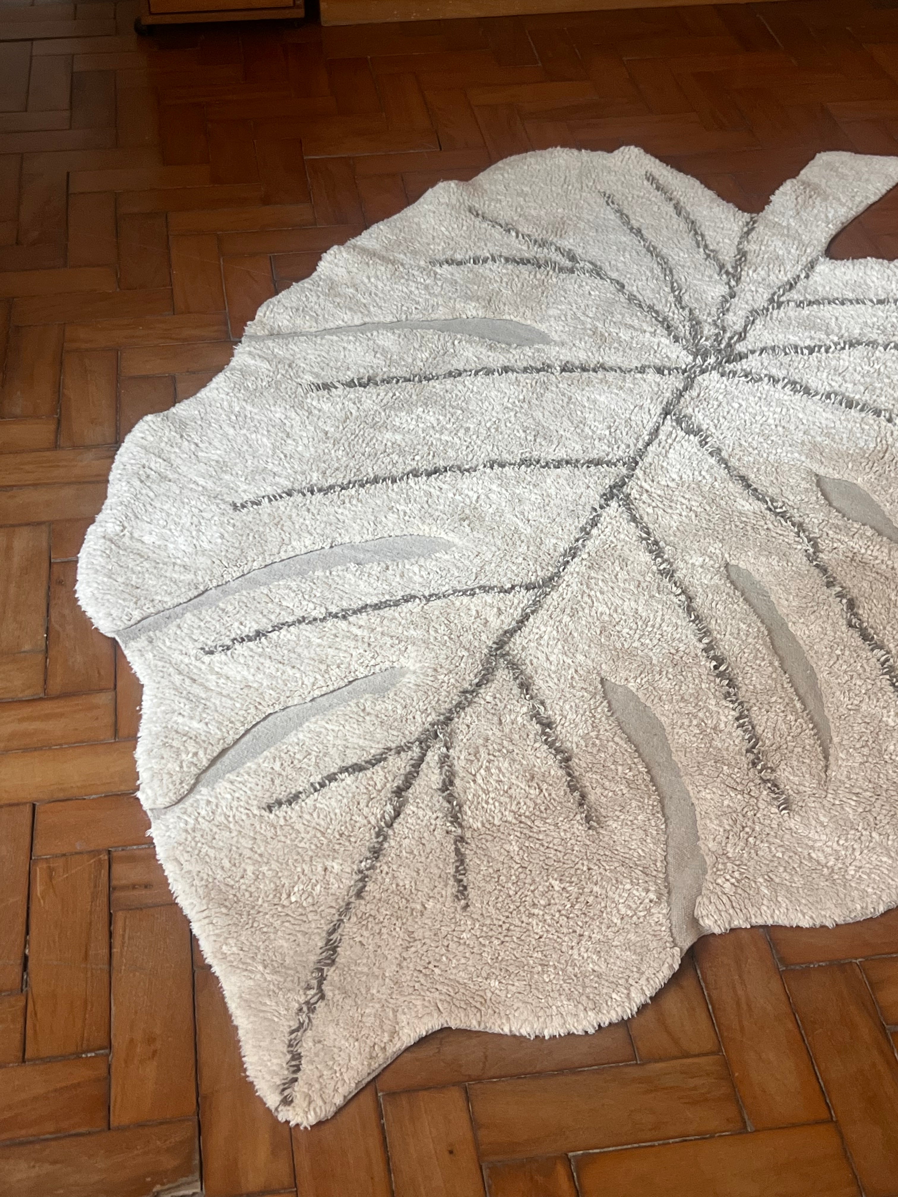 Tapete Lavável Monstera Natural 120 x 180 cm Circula Momy