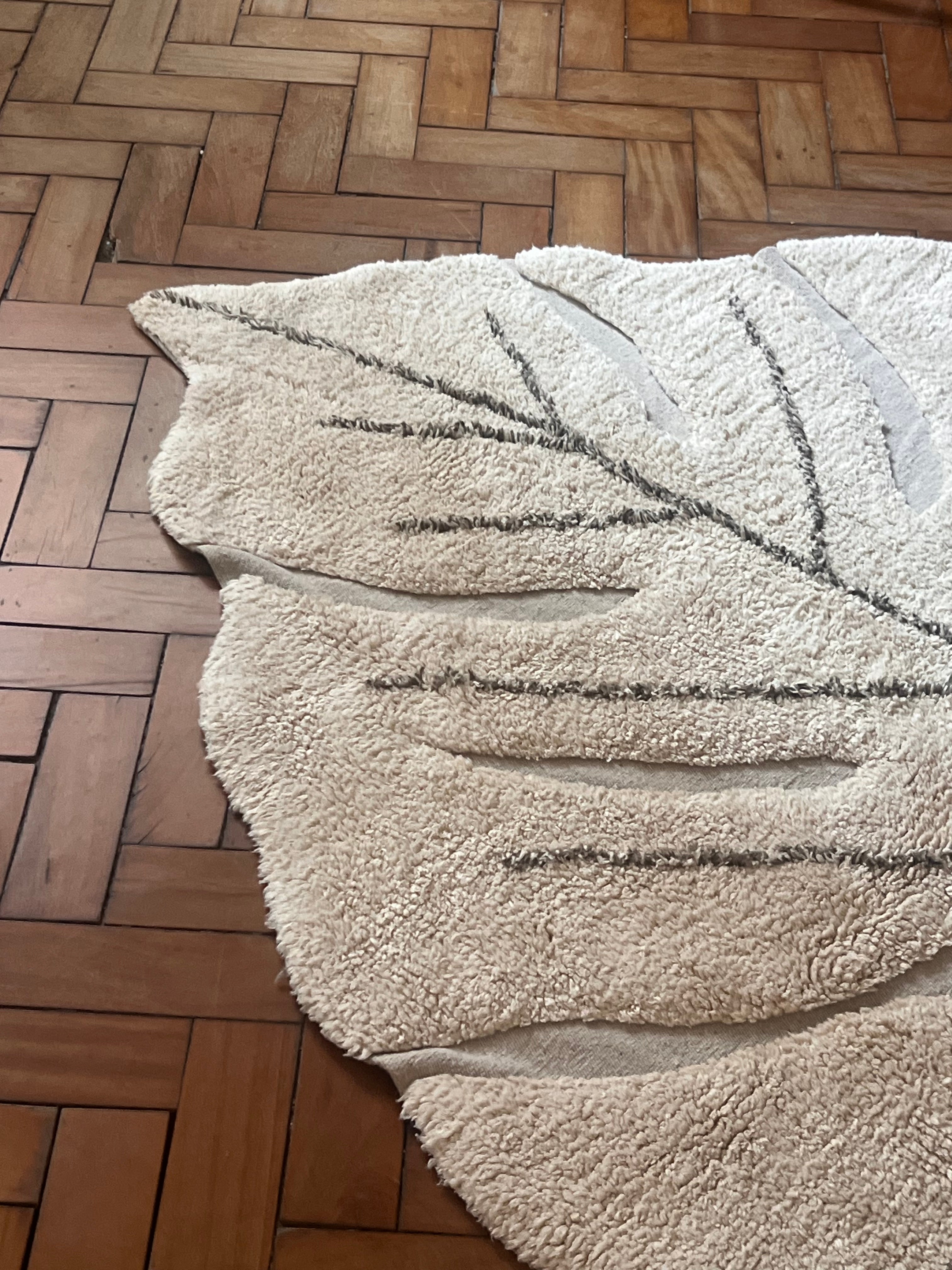Tapete Lavável Monstera Natural 120 x 180 cm Circula Momy