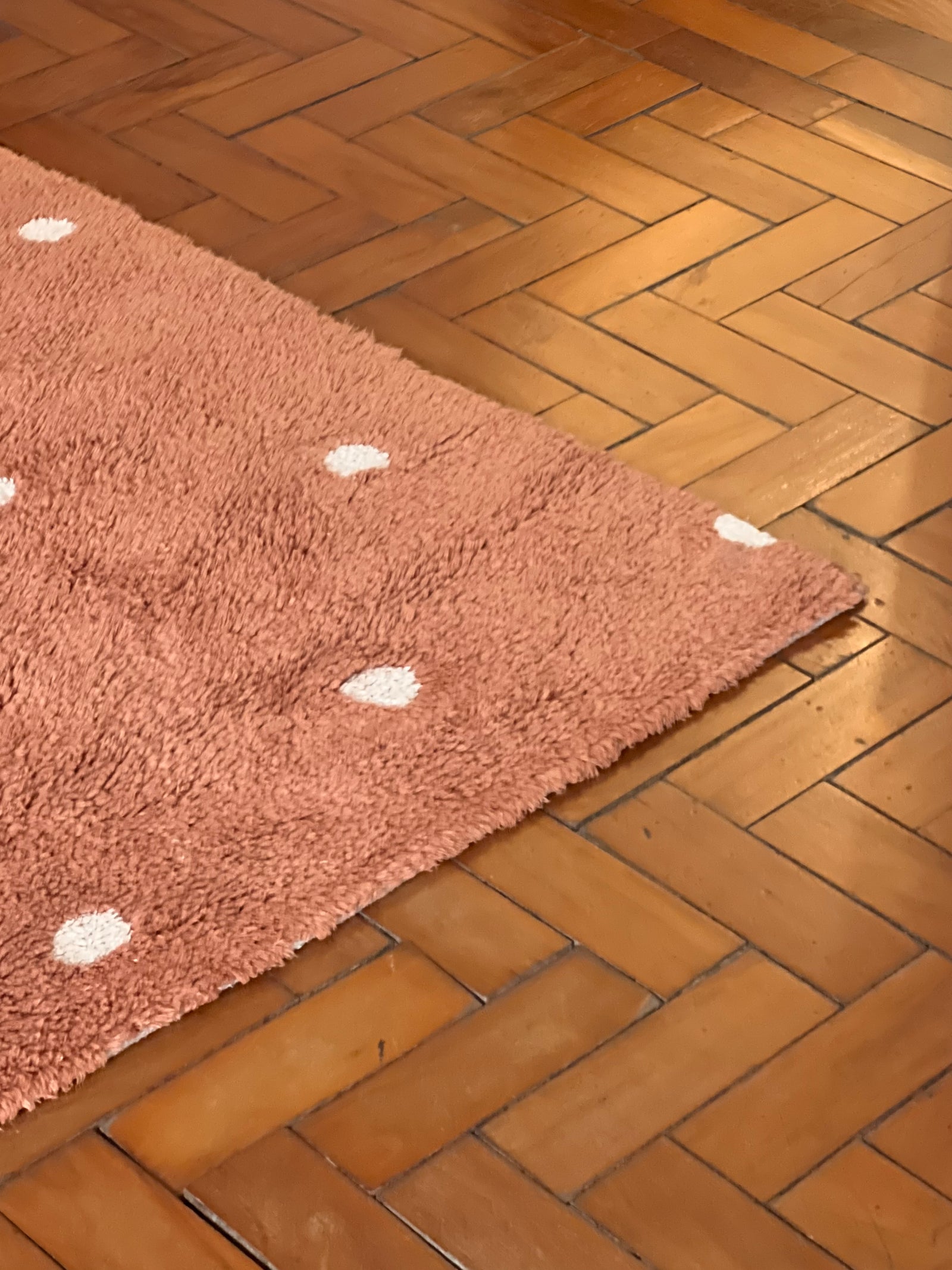 Tapete lavável Mini Dot  Castanha 100 x 150 cm Circula Momy