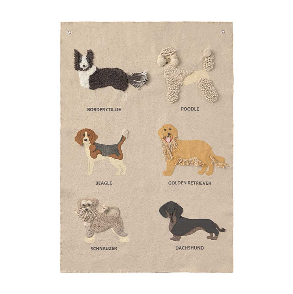 Enfeite de parede Dogs 70 x 100 cm