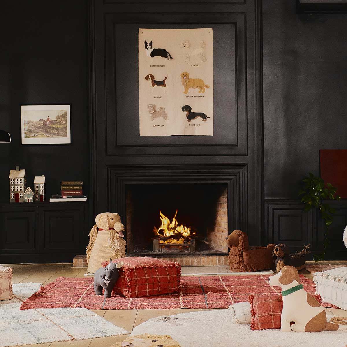 Enfeite de parede Dogs 70 x 100 cm