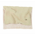 Manta de inverno bordada em linho francês Green tea 70 x 100 x 3 cm