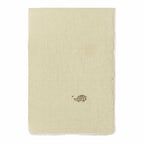 Manta de inverno bordada em linho francês Green tea 70 x 100 x 3 cm