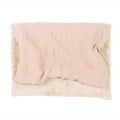 Manta de inverno bordada em linho francês Mauve pink 70 x 100 x 3 cm
