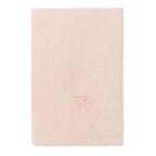 Manta de inverno bordada em linho francês Mauve pink 70 x 100 x 3 cm