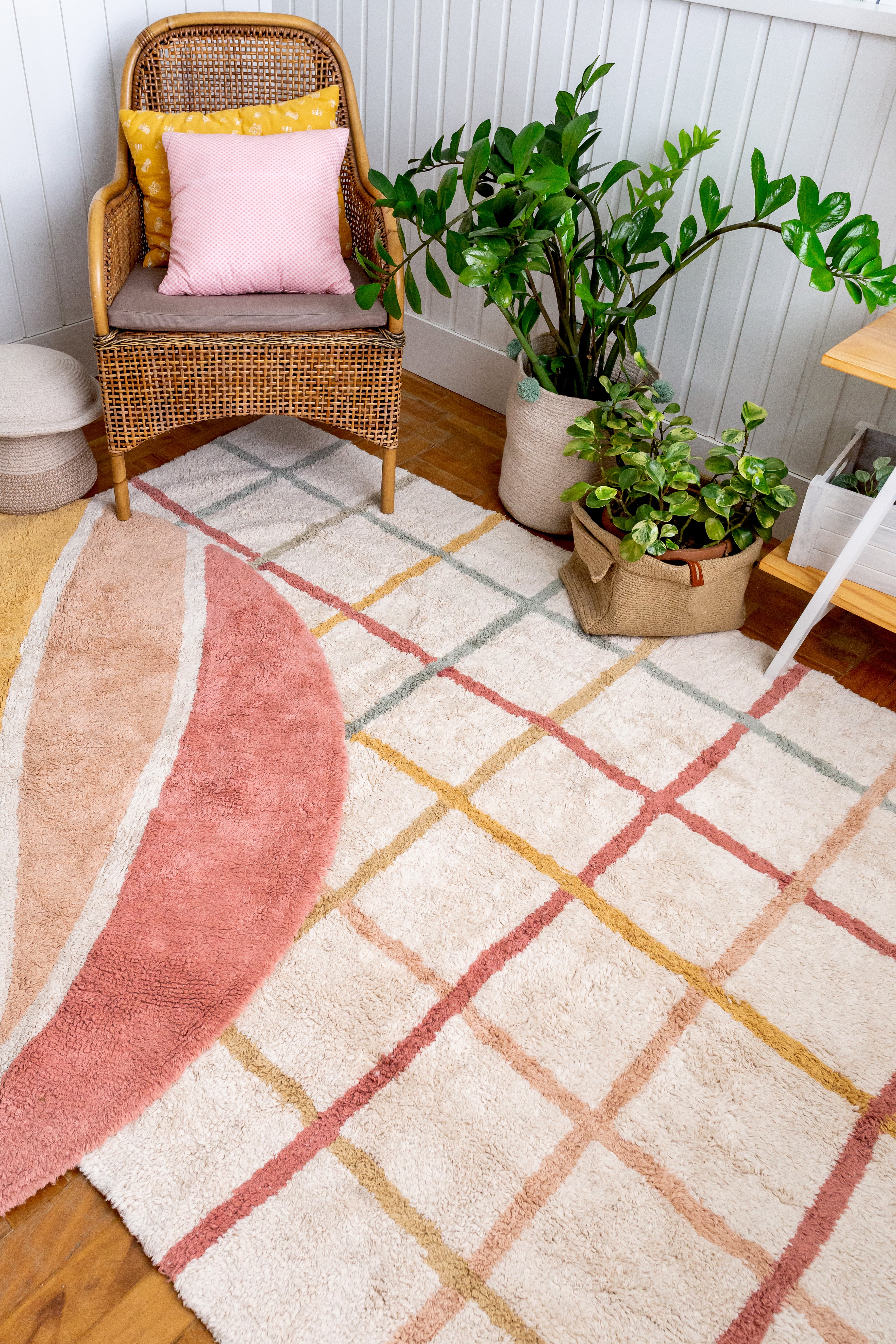 Tapete Lavável Xadrez 200 x 140 cm