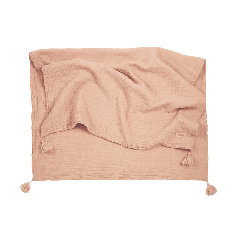 Muselina Wabi Sabi dupla face Powder Pink 65 x 100 cm
