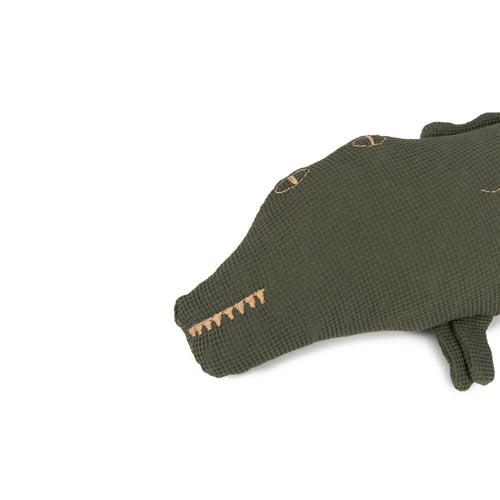 Almofada Wabi sabi Crocodilo Verde 72 x 22 x 10 cm