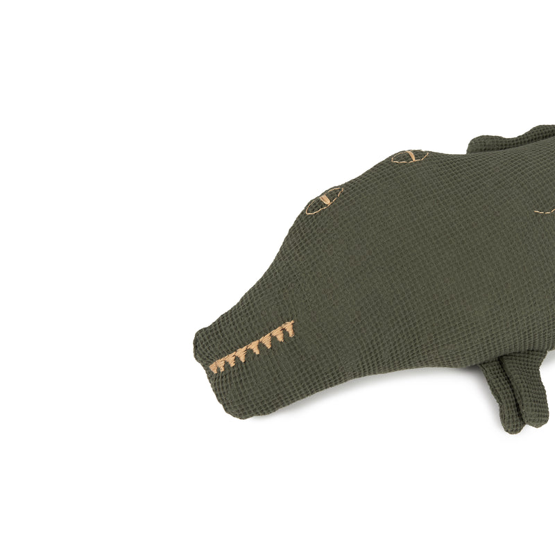 Almofada Wabi sabi Crocodilo Verde 72 x 22 x 10 cm