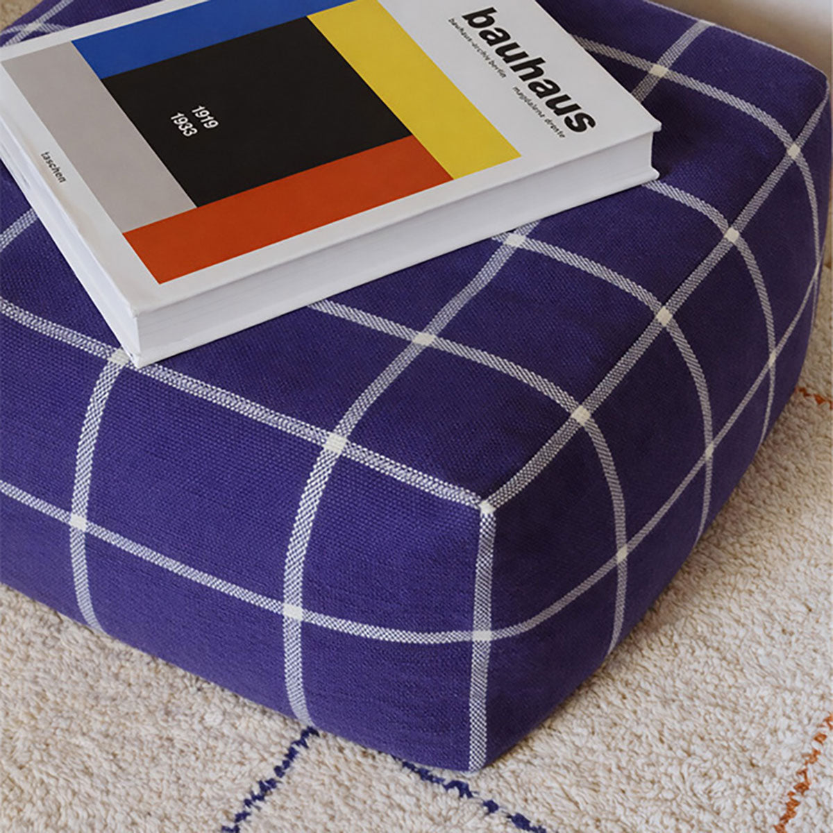 Pufe Geo Block Navy Blue 45 x 45 x 23 cm