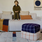 Pufe Geo Block Navy Blue 45 x 45 x 23 cm