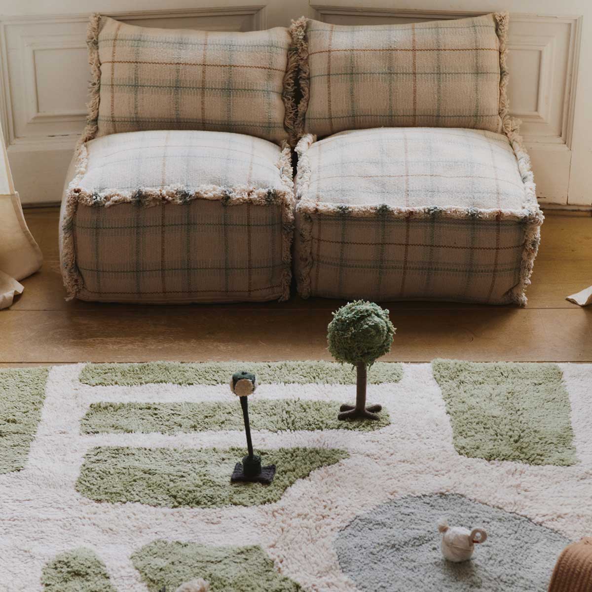 Puff tear Sálvia azul 40 x 40 x 20 cm