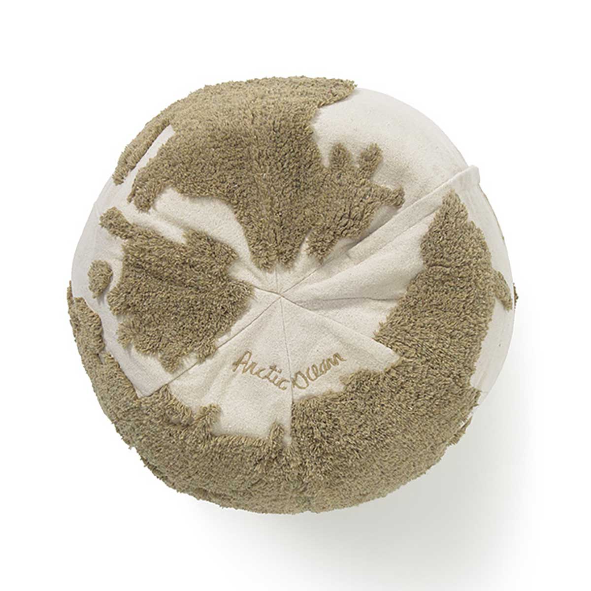 Puff Rugcycled Mapa Mundi 45 x 50 cm