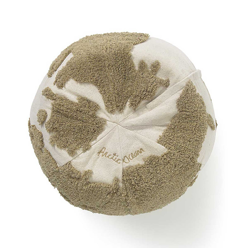 Puff Rugcycled Mapa Mundi 45 x 50 cm