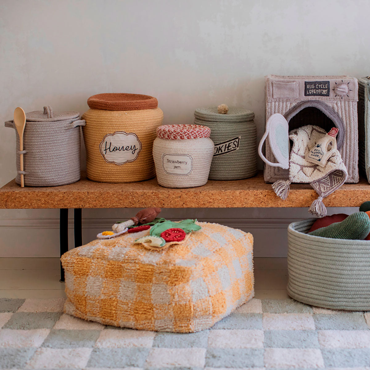 Pufe Vichy Mel 20 x 40 x 40 cm