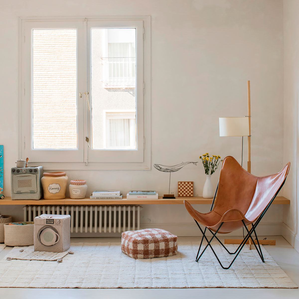 Pufe Vichy Caramelo 20 x 40 x 40 cm