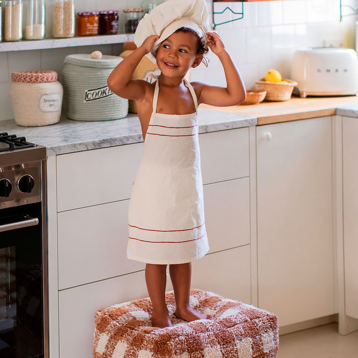 Pufe Vichy Caramelo 20 x 40 x 40 cm