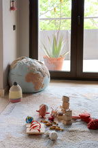 Puff Mapa Mundi 45 x 50 x 50 cm