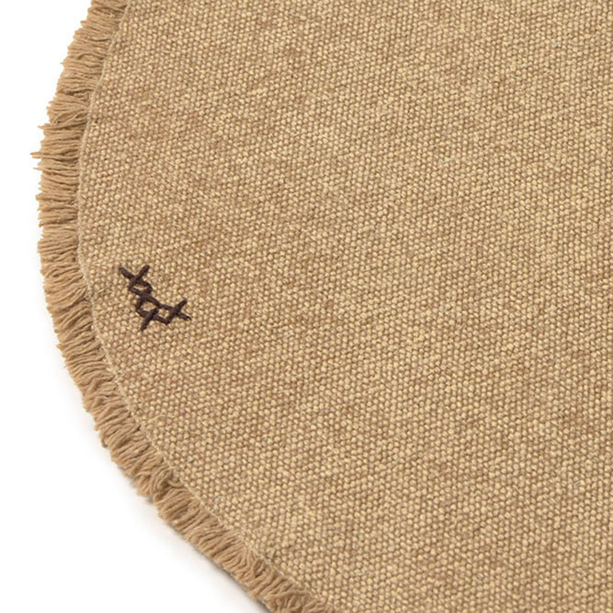 Jogo americano 40x40 cm e Porta copos 15 x 15 cm 2 uni Stonewashed Ocre