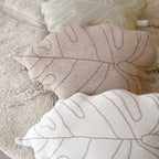 Almofada Folha Rose bege 28 x 42 cm