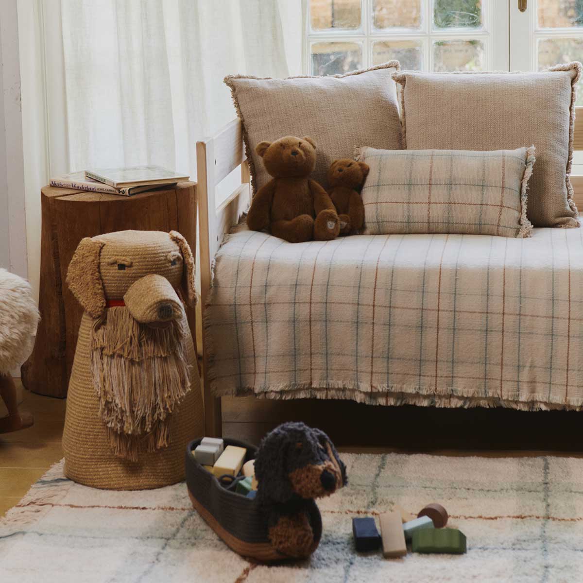 Almofada tear Sálvia azul 25 x 40 cm