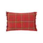 Almofada tear Vermelho bordô 25 x 40 cm