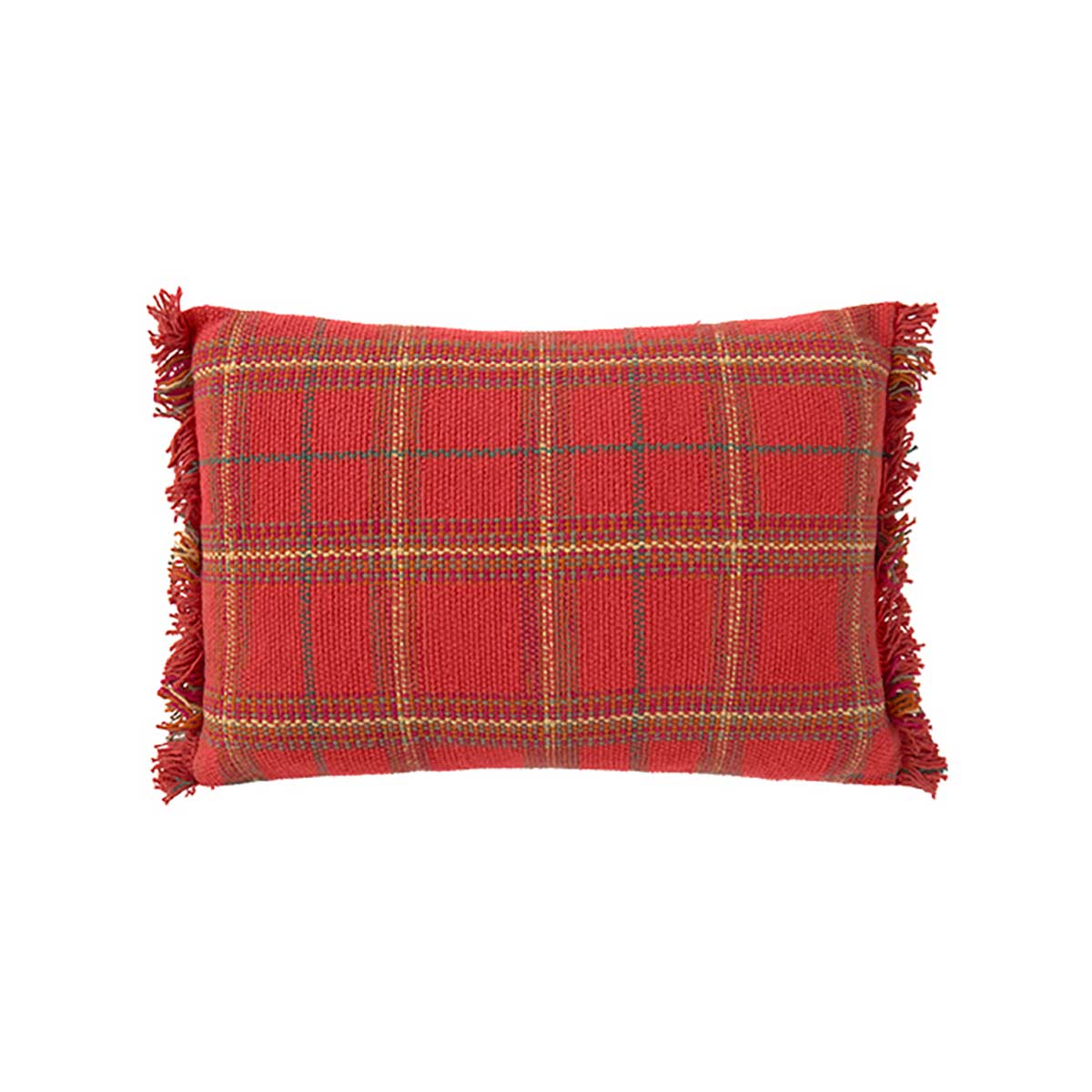 Almofada tear Vermelho bordô 25 x 40 cm