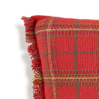 Almofada tear Vermelho bordô 25 x 40 cm